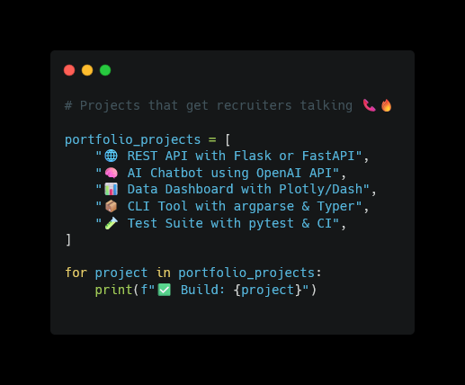 Python Projects for Portfolio