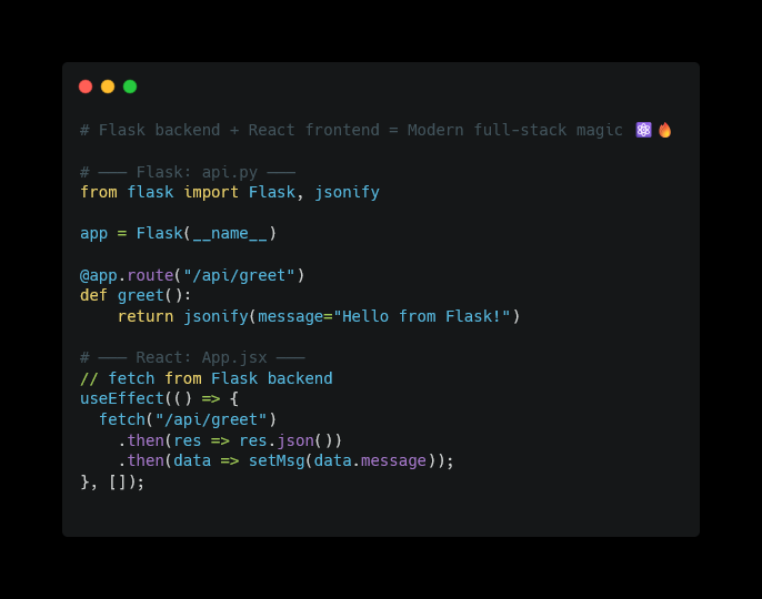 flask and react
