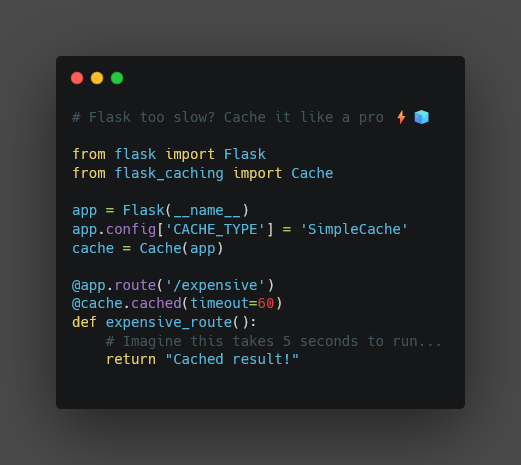 flask-cache make your flask app blazing fast