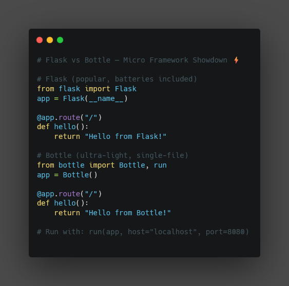 flask vs bottle