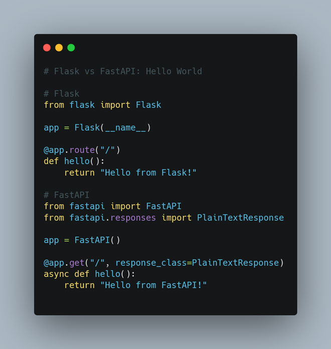 flask vs fastapi