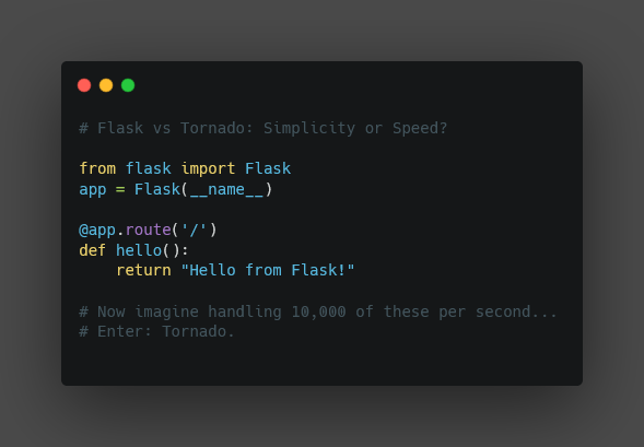 flask vs tornado